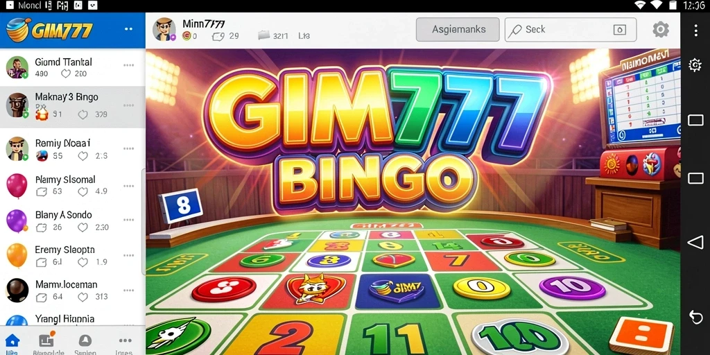 Tampilan utama gameplay Bingo di GIM777 yang menarik.