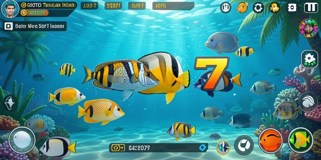 Tampilan gameplay menembak ikan yang seru di GOTO77.