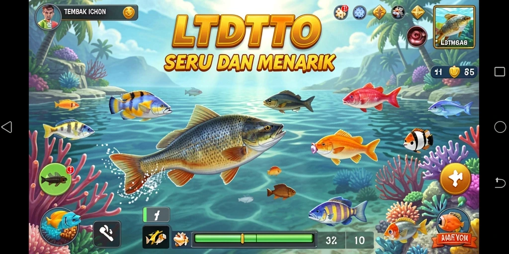 Tampilan gameplay LTDTOTO yang seru dengan aksi Tembak Ikan.