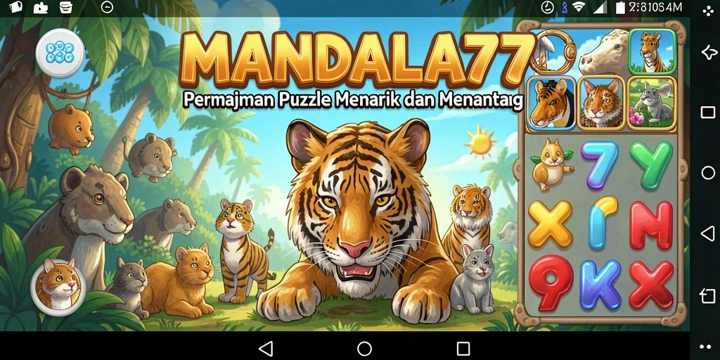 Tampilan gameplay MANDALA77 yang menarik dan penuh warna.