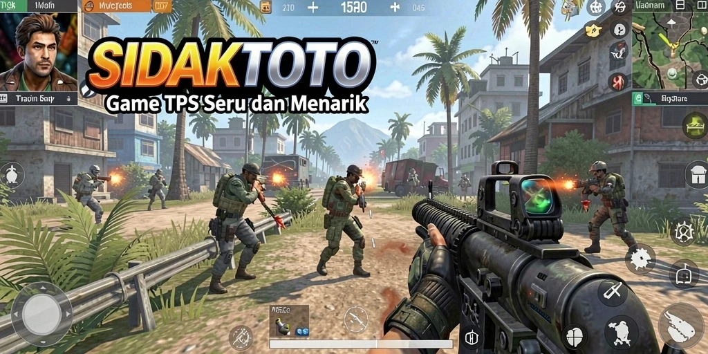 Screenshot gameplay menarik SIDAKTOTO dengan aksi tembak-menembak.