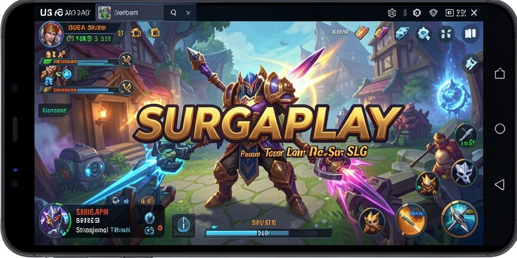 Tampilan gameplay SURGAPLAY yang mendebarkan dan strategis.