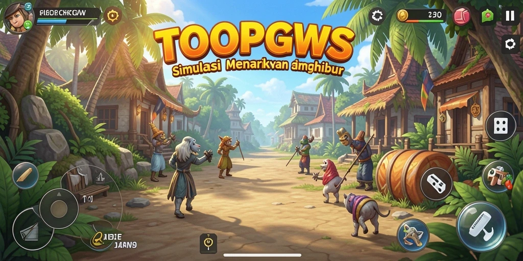 Tampilan gameplay TOOPGWS yang menakjubkan dan interaktif.