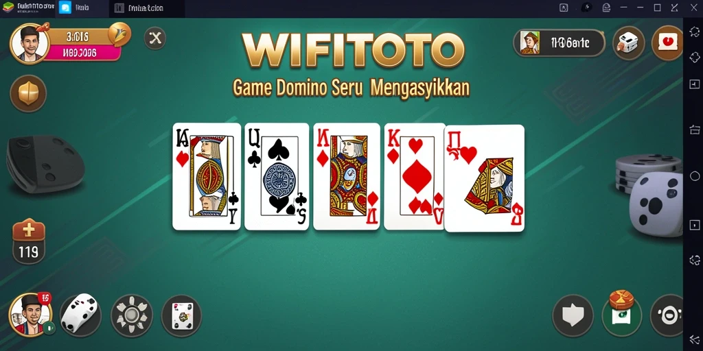Screenshot gameplay WIFITOTO yang menampilkan serunya permainan Domino.